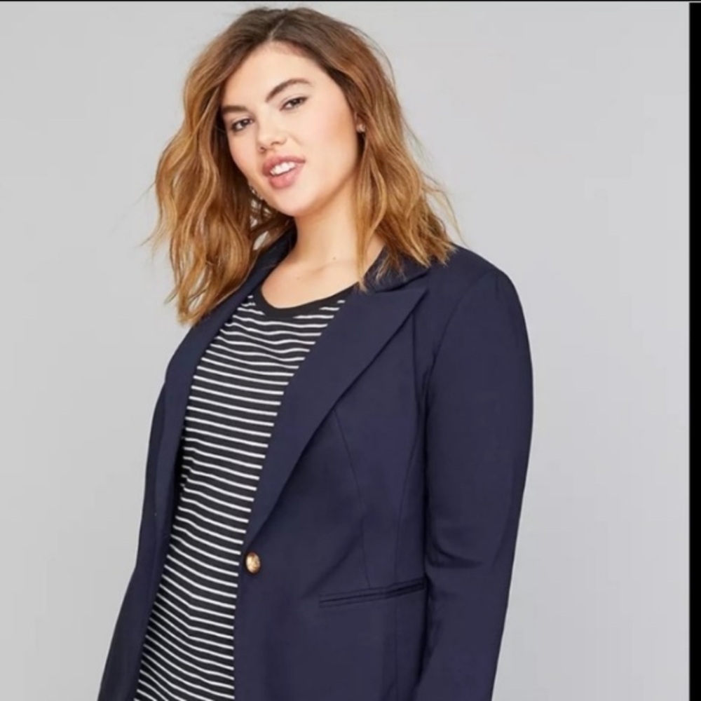 Lane Bryant Classic Navy Blazer